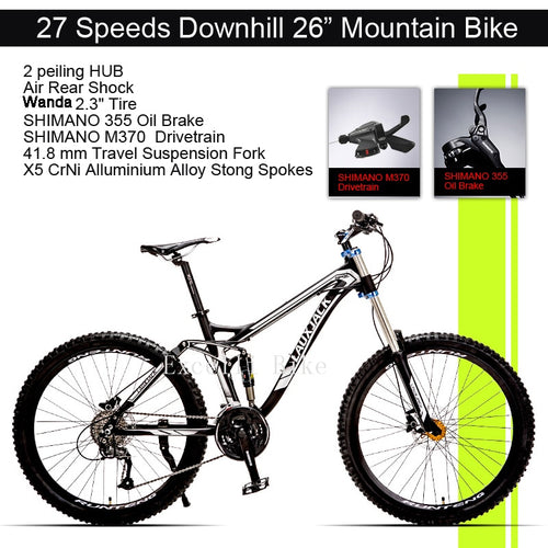 Mountain Bike 27 Speeds Full Suspension downhill bicycle