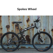 Load image into Gallery viewer, LOVELION Mountain Bike Carbon Steel Frame 24/26 Inch Wheel Dual Disc Brake